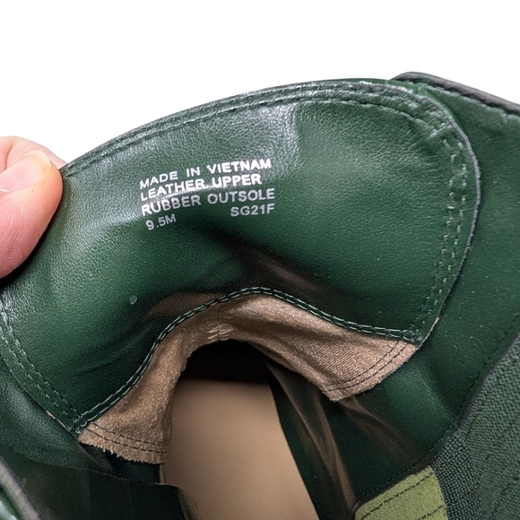 NWOT MICHAEL KORS Stark Crocodile Embossed Leather Combat Boot green - Picture 8 of 8